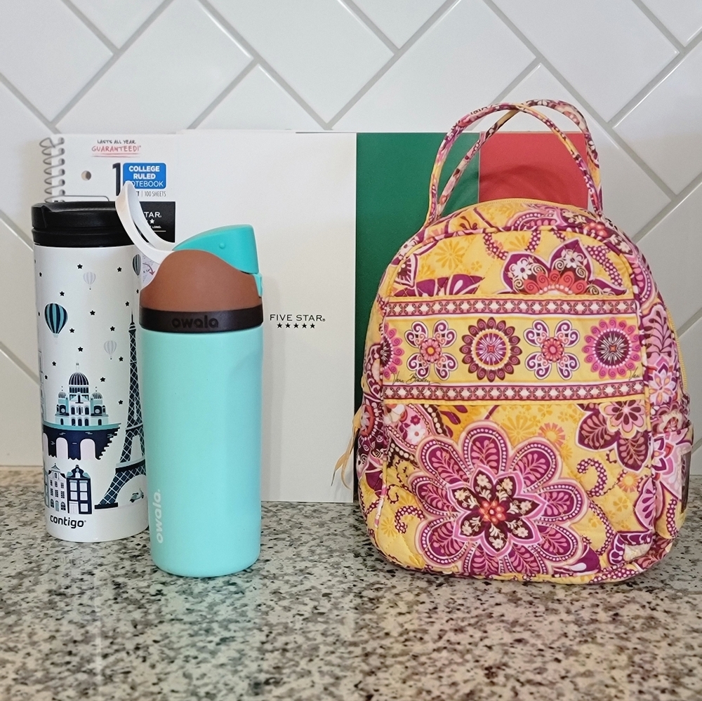AWALA, CONTIGO SS DOUBLE WALL THERMAL COFFEE TUMBLER, VERA BRADLEY LUNCH TOTE...